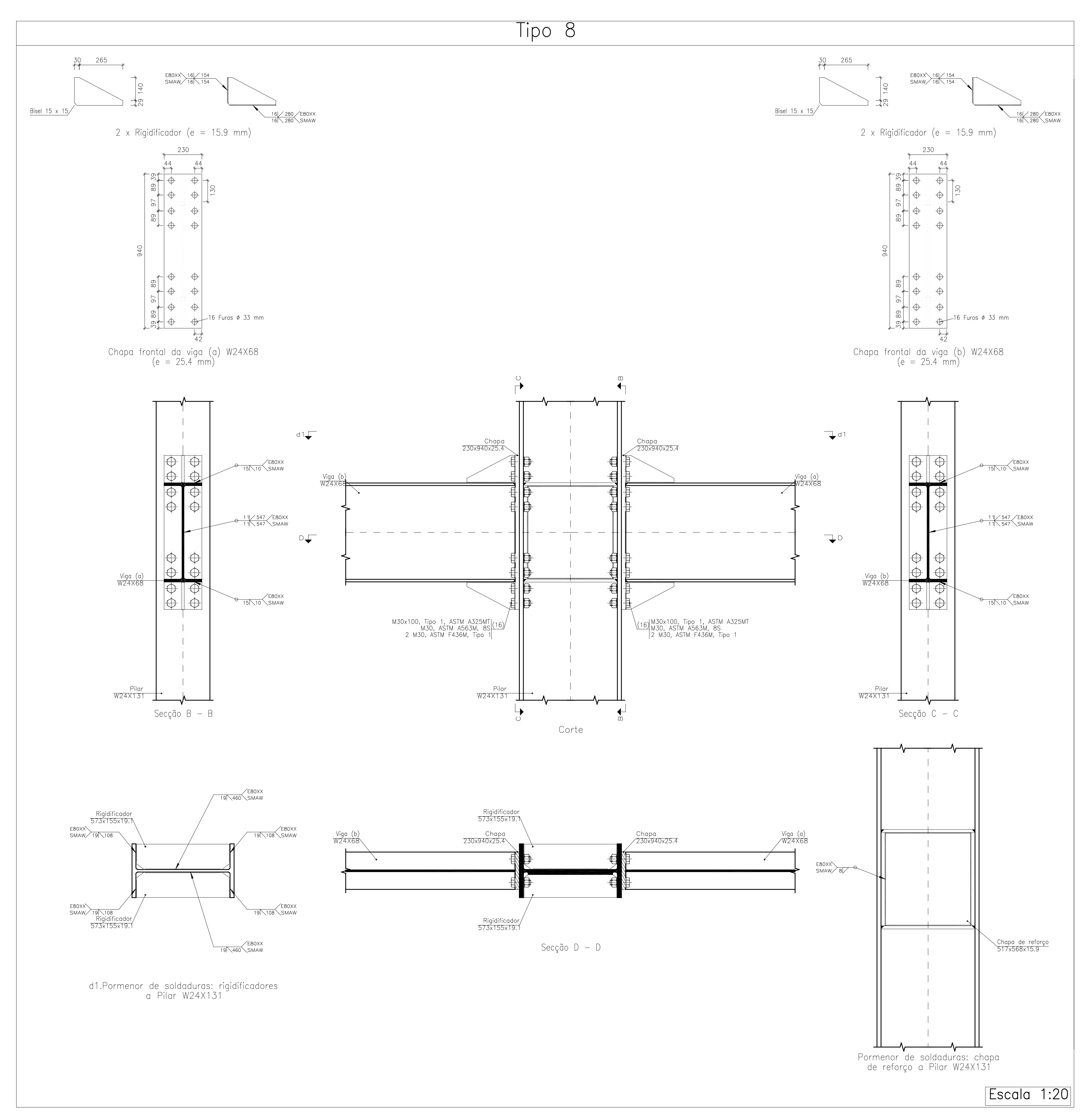 Sistemas sismo-resistente segundo ANSI/AISC 341-10, e Uniões pré-qualificadas segundo ANSI/AISC 358-10 e ANSI/AISC 341-10